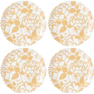 imageLenox Butterfly Meadow Cottage Accent Plates Set of 4 495 LB GoldenrodAccent Plates