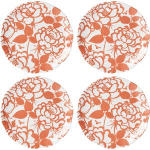imageLenox Butterfly Meadow Cottage Accent Plates Set of 4 495 LB GoldenrodSaffron
