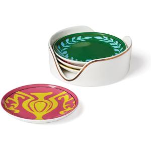 imageLenox Lx Remix 4Piece Tidbit Plate Set 203 WhiteCoaster  Caddy Set