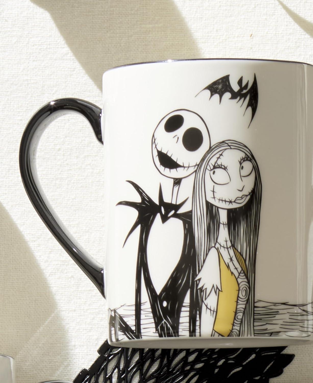 imageLenox Coffee Mugs Nightmare Before Christmas 16 Oz Mugs Set of 4 Porcelain Assorted Halloween Drinkware Set Jack Skellington Dishwasher Safe Microwave Safe Halloween Decor Indoor 16 Oz 4 Piece