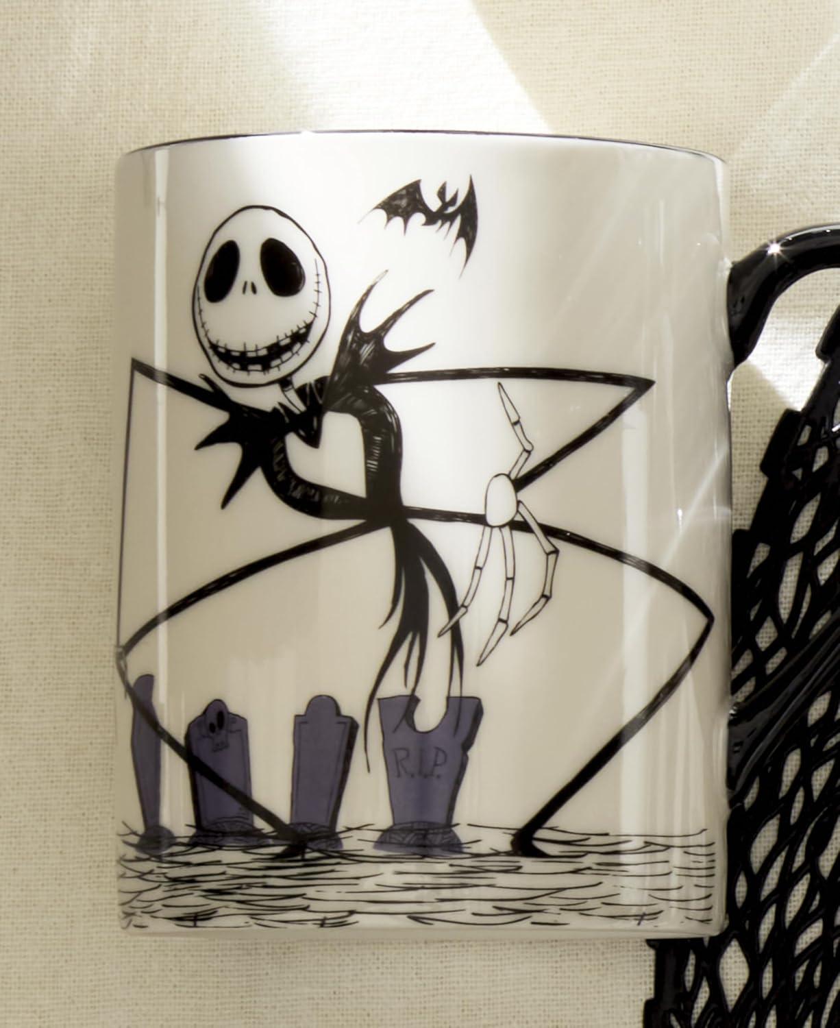 imageLenox Coffee Mugs Nightmare Before Christmas 16 Oz Mugs Set of 4 Porcelain Assorted Halloween Drinkware Set Jack Skellington Dishwasher Safe Microwave Safe Halloween Decor Indoor 16 Oz 4 Piece