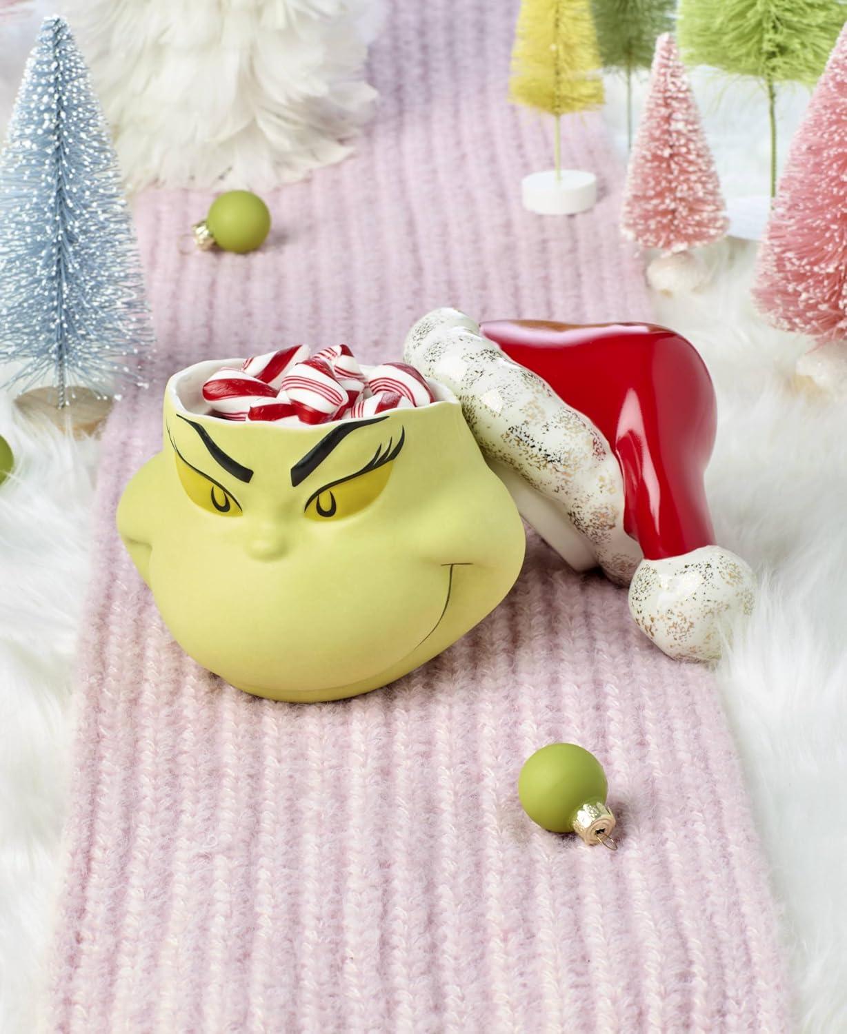 imageLenox 896338 Merry Grinchmas Covered Candy Jar Christmas ampamp Holiday Decor