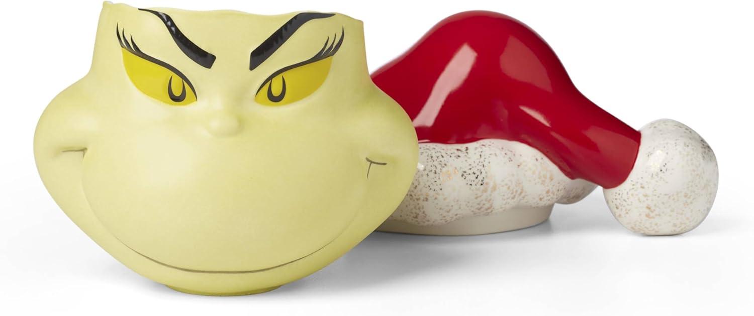 imageLenox 896338 Merry Grinchmas Covered Candy Jar Christmas ampamp Holiday Decor