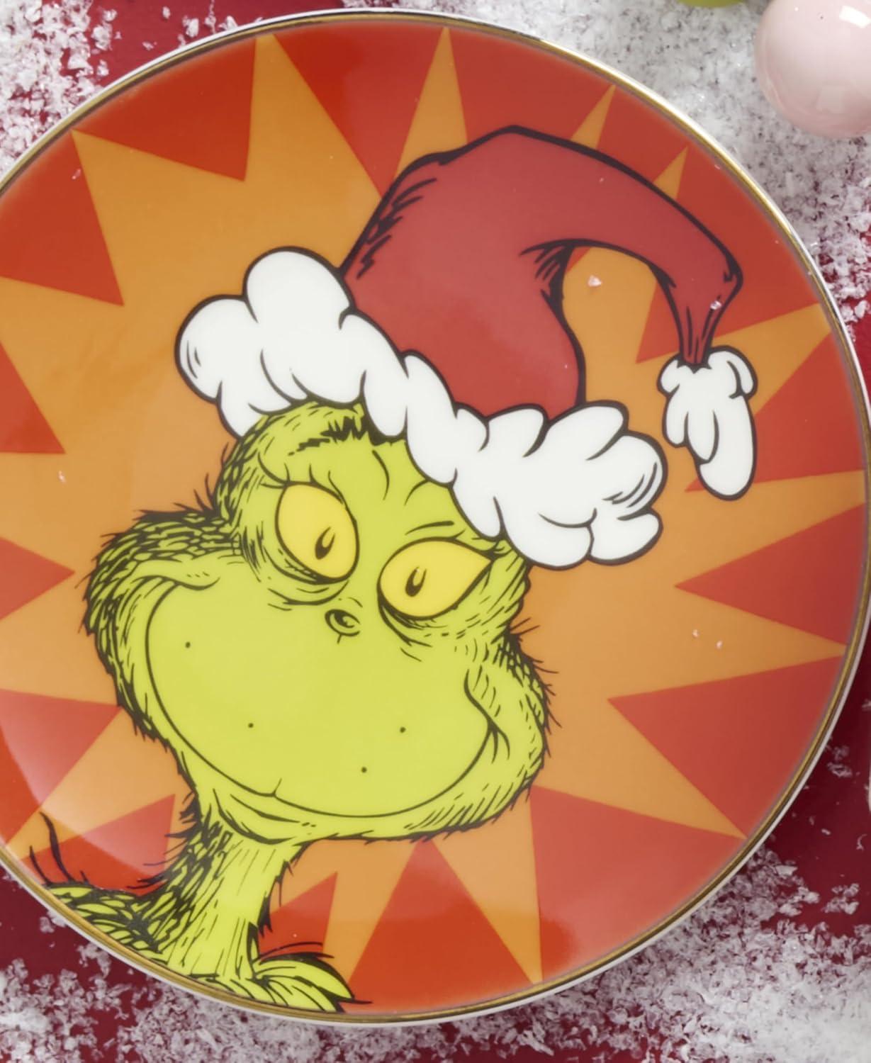 imageLenox 898093 Merry Grinchmas Tidbit Plates Service For 4 Assorted Christmas Dishes Dinnerware Set Holiday
