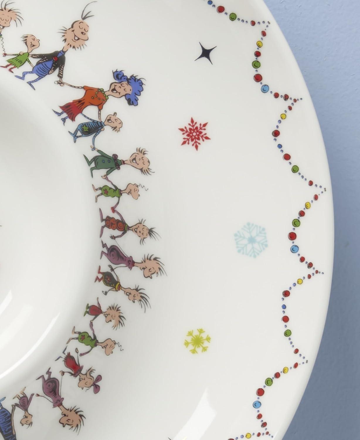 imageLenox 898096 Merry Grinchmas Chip ampamp Dip Bowl Christmas Dishes Festive Holiday Serveware