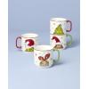 imageLenox 898097 Merry Grinchmas Stackable Mugs Service For 4 Assorted Christmas Drinkware Set Holiday Glasses