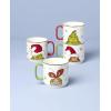 imageLenox 898097 Merry Grinchmas Stackable Mugs Service For 4 Assorted Christmas Drinkware Set Holiday Glasses