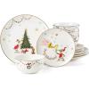 imageLenox 895051 Merry Grinchmas 12Piece Dinnerware Set Green 12 Count Christmas Holiday Hosting