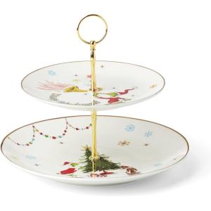 imageLenox 897085 Merry Grinchmas Dinnerware 2Tiered Server Christmas ampamp Holiday Hosting