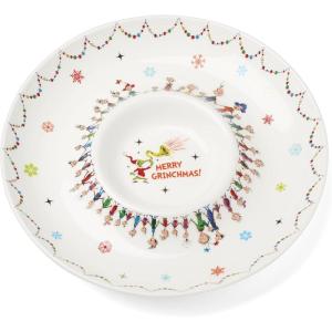 imageLenox 898096 Merry Grinchmas Chip ampamp Dip Bowl Christmas Dishes Festive Holiday Serveware