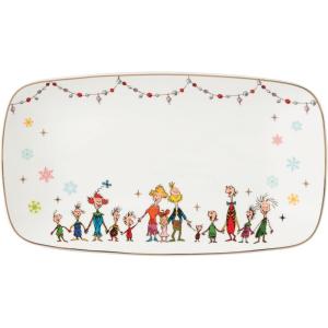 imageLenox Serveware Merry Grinchmas Tray 1375 x 75Inch Food Tray Microwave Safe ampamp Dishwasher Safe Porcelain Grinch Winter Serving Tray Christmas Decor Christmas Table Centerpieces 1 Piece