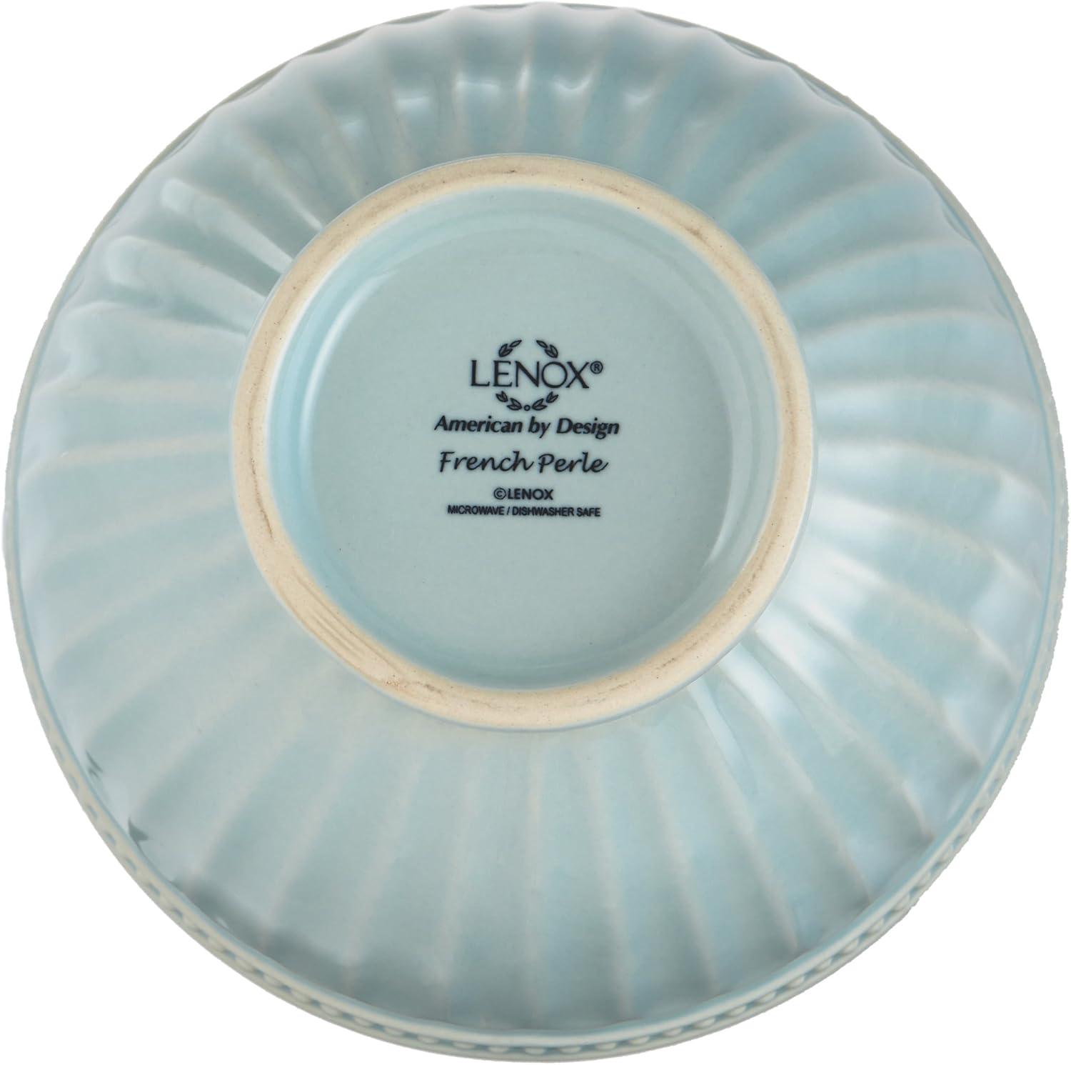 imageLenox 870009 French Perle Groove 12Piece Plate ampamp Bowl Set Blue1 Count Pack of 1