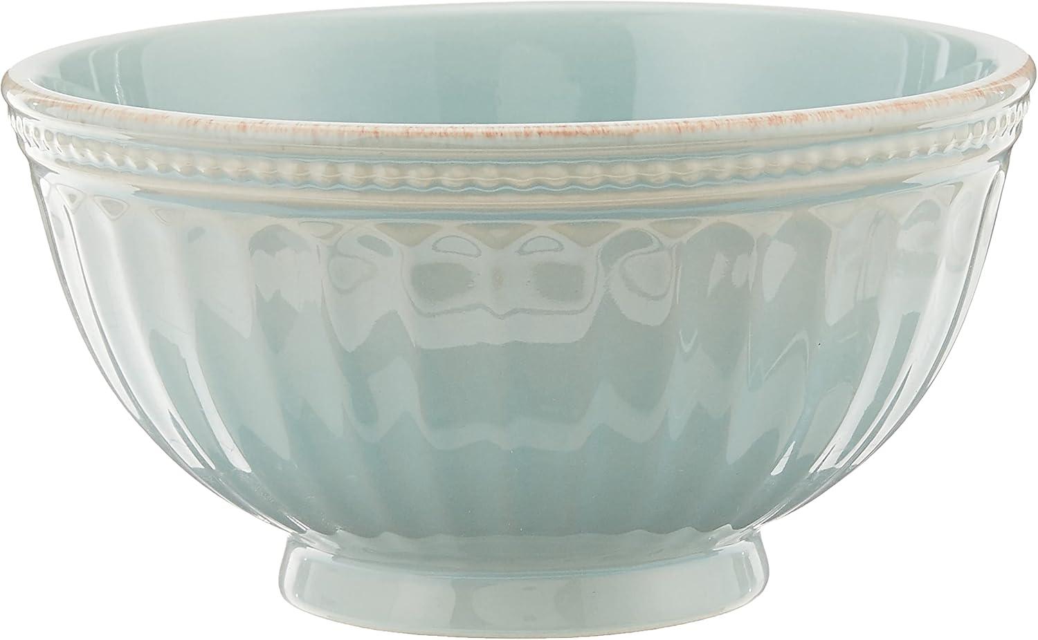 imageLenox 870009 French Perle Groove 12Piece Plate ampamp Bowl Set Blue2305 LB