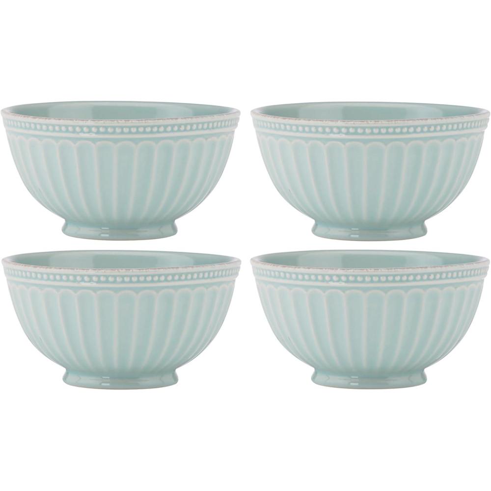 imageLenox 870009 French Perle Groove 12Piece Plate ampamp Bowl Set Blue560 LB