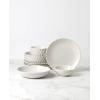 imageLenox Dinnerware Set French Perle Scallop White 12Piece Set Service For 4 Stoneware Dishwasher Safe Microwave Safe Plates and Bowls sets Dish Set Plate Set Home And Kitchen White 12 Piece