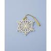 imageLenox Ornament 2025 Snow Fantasies Snowflake Ornament Made from Porcelain with A Gold Cord for Hanging Christmas Tree Decoration Winter Tree Decor Beautiful Snowflake Design Cream 1 Piece