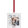 imageLenox Ornament 2025 Frame Silverplate Ornament Tree Decorations Red Ribbon for Hanging Christmas Decor Tree Decor Family Picture Ornaments Christmas Decoration Silver 1 Piece 25x275Inch