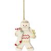 imageLenox Ornament 2025 Gingerbread with Stocking Ornament Made from Porcelain Christmas Tree Decorations Gold Accents and Hanging Cord Christmas Decoration Winter Decor Tree Decor 1 Piece