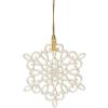 imageLenox Ornament 2025 Snow Fantasies Snowflake Ornament Made from Porcelain with A Gold Cord for Hanging Christmas Tree Decoration Winter Tree Decor Beautiful Snowflake Design Cream 1 Piece