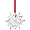 imageLenox Ornament 2025 Snow Majesty Silverplate Ornament Stainless Steel Christmas Tree Decoration Snowflake Design Blue Jeweled Accents Red Ribbon for Hanging Christmas DecorationSilver 1 Piece