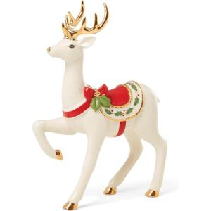 imageLenox 894973 Laying Reindeer Figurine Christmas ampamp Holiday DecorStanding Reindeer