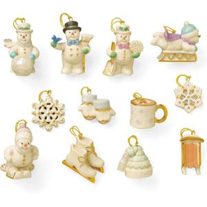 imageLenox 895918 Disney Romantic Moments 10Piece Mini Ornament Set12Piece Ornament Set  Snow Pals