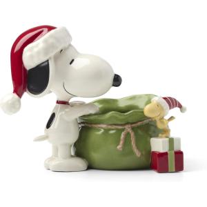 imageLenox Ornaments Snoopy ampamp Woodstock with Candy Cane Ornament Porcelain Material Gold Cord for Tree Decoration Christmas Decorations Christmas Ornaments Snoopy Design Winter Decor 1 PieceSanta Sack Candy Bowl