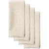 imageLinen Lenox French Perle Cloth Napkins  Reusable Dinner Napkins  Machine Washable  Set of 4  Natural VioletNatural