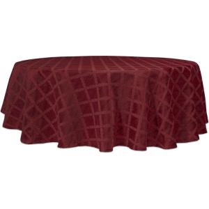 imageLenox Laurel Leaf 90quot Round Tablecloth IvoryCranberry