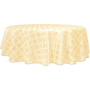 imageLenox Laurel Leaf 90quot Round Tablecloth IvoryIvory