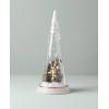 imageLenox 896633 Lit Christmas Cone with Farmhouse Scene Holiday DecorNorth Pole
