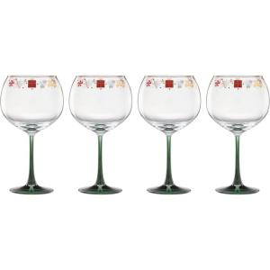 imageLenox 898401 Nutcracker Ballet Balloon Wine Glasses Set of 4 Christmas Stemware Festive Holiday