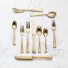 imageLenox 899224 Portola Mirror 20Piece Flatware Set Service For 420Piece Flatware Set  Gold