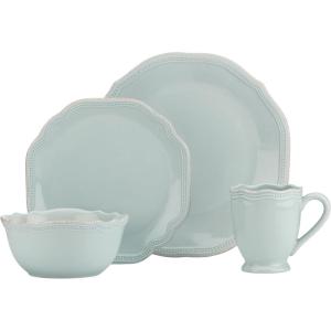 imageLenox 855136 French Perle Bead Ice Blue 4Pc Place Set4Piece Place Setting
