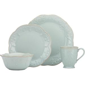 imageLenox 895723 French Perle Ice Blue Pasta Bowls Set Of 44Piece Place Setting