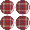 imageLenox 896528 Holiday Red Tartan Accent Plates Set of 4 Christmas Dinnerware HostingAccent Plates  Set of 4