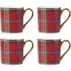 imageLenox 896528 Holiday Red Tartan Accent Plates Set of 4 Christmas Dinnerware HostingMugs  Set of 4