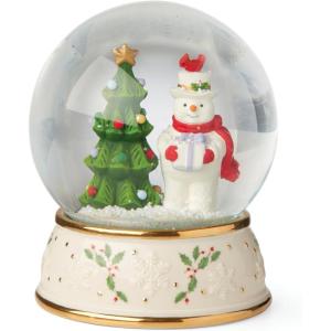 imageLenox 896363 Happy Holly Days Treat Bowl Ivory Christmas ampamp Holiday HostingSnow Globe