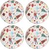 imageLenox 898185 Nutcracker Ballet 3Piece Ornament Set Christmas Holiday DecorationsAccent Plates  Set of 4