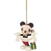 imageLenox Ornaments 2025 Mickey Mouse Merry Christmas Ornament Porcelain with Gold Cord for Tree Decoration Christmas Decorations Winter Tree Ornaments Winter Decor Mickey Mouse Design 1 Piece