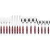 image:imageCambridge 07216CBWD32R Jubilee Red 16Piece Flatware Set Thick HandlesRed