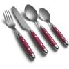 image:imageCambridge 07216CBWD32R Jubilee Red 16Piece Flatware Set Thick HandlesRed