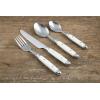 image:imageCambridge 07216CBWD32R Jubilee Red 16Piece Flatware Set Thick HandlesWhite