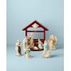 image:imageLenox 853742 First Blessing Nativity Lighted Star Figurine10Piece Nativity Set