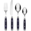 image:imageCambridge 07216CBWD32R Jubilee Red 16Piece Flatware Set Thick HandlesBlue