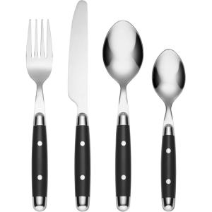 image:imageCambridge 07216CBWD32R Jubilee Red 16Piece Flatware Set Thick HandlesBlack