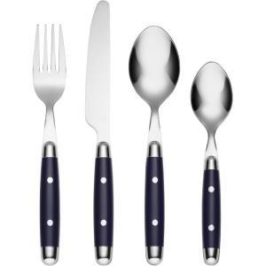 image:imageCambridge 07216CBWD32R Jubilee Red 16Piece Flatware Set Thick HandlesBlue