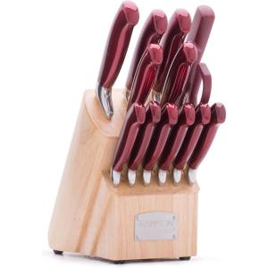 image:imageHampton Forge Hmc01B077B Argentum Red 14Pc Block Set14Piece Cutlery Set