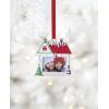 image:imageLenox Christmas Tree Ornaments House Frame Silverplated Ornament Square Picture Frame Red Ribbon for Hanging Christmas Decor Tree Decor Family Picture Ornaments Silver 1Piece 25x275Inch