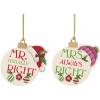 image:imageLenox 898308 Mr amp Mrs 2Piece Ornament Set Christmas Holiday DecorationsMr  Mrs